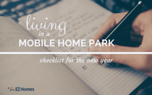 Living In A Mobile Home Park _ Checklist For The New Year - Featured Image