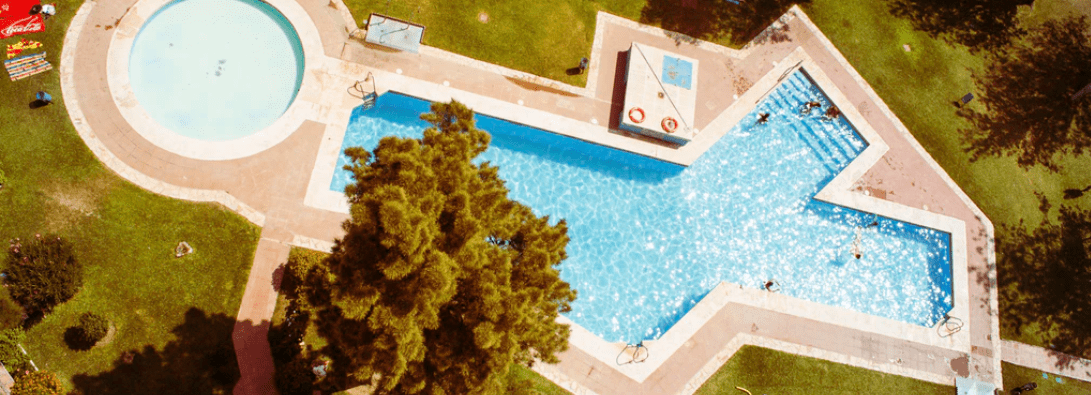 Aerial pool view
