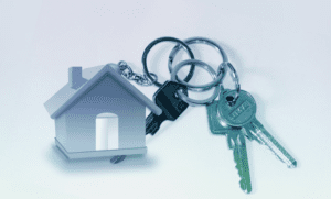 House key chain with keys