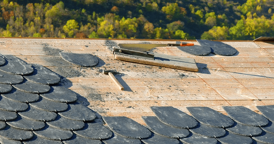 Roofing work construction