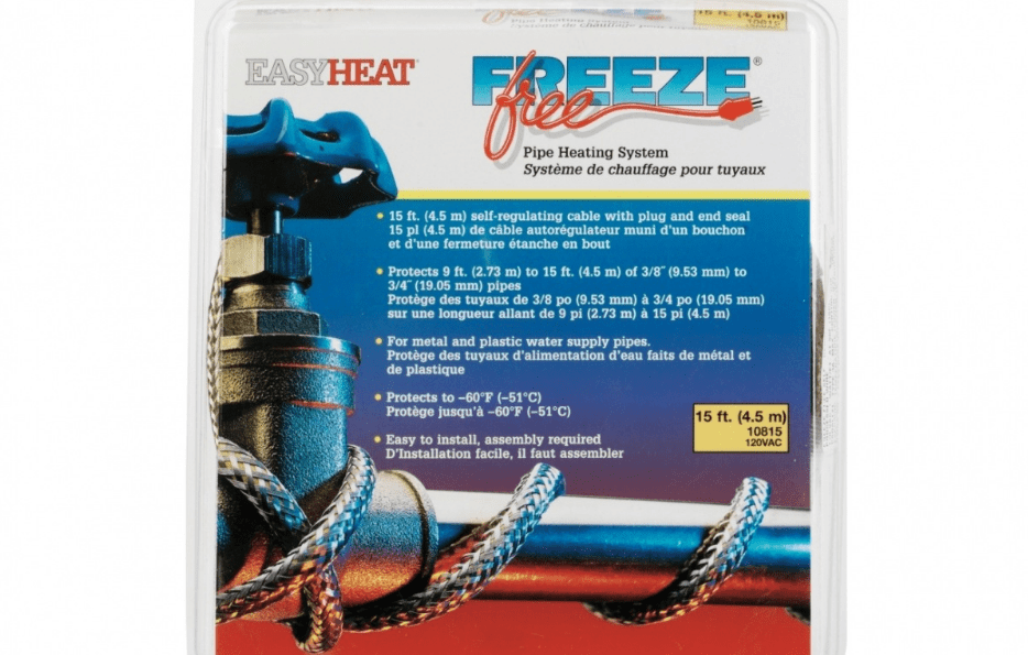 Freeze free pipe heat tape