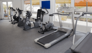 Fitness studio with cardio machines
