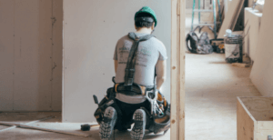 A man working on interior renovations