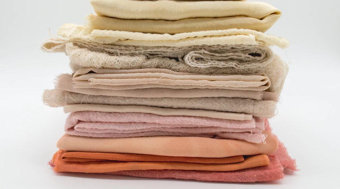 Pile of folded fabrics