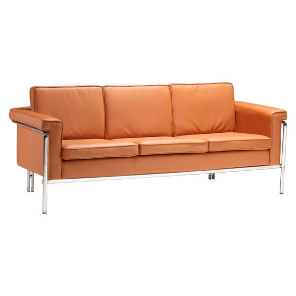 Terracota orange brown sofa