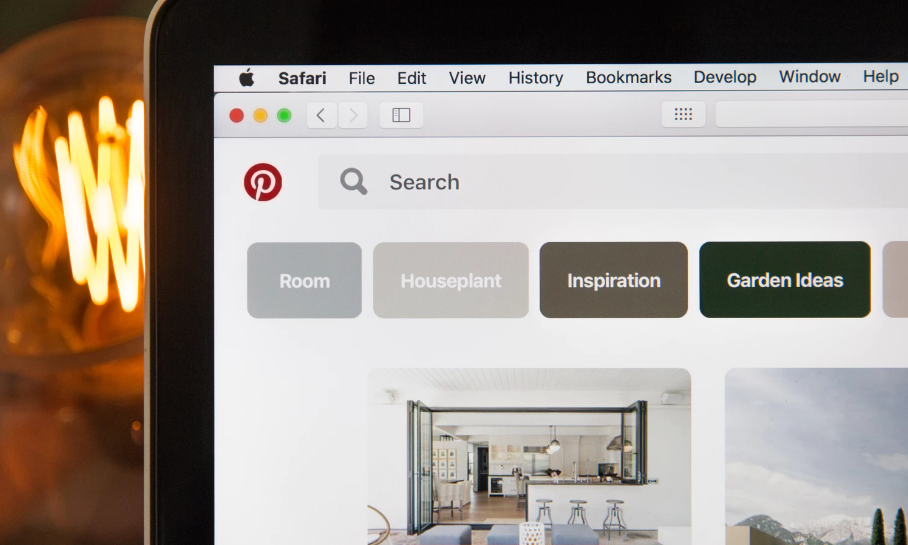 Pinterest search in browser