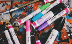 Various colors of markers