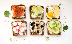 Open faced sandwiches