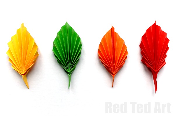 Origami leaves
