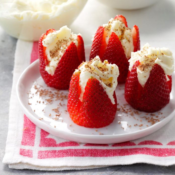 Cream cheese filled strawberries