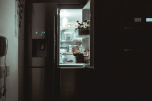 Open refrigerator door
