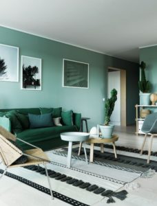 All Green Living Room