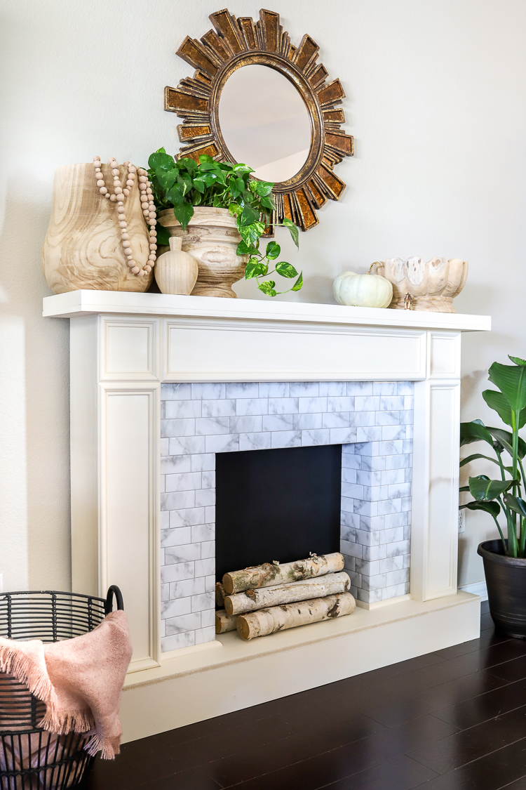 Faux fireplace with Smart Tiles