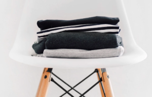 Clothes folded on a chair