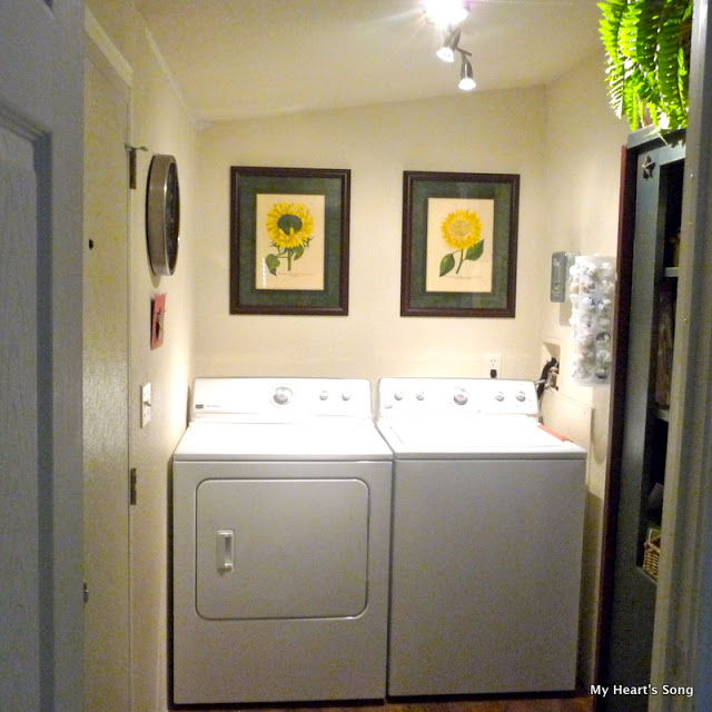 Laundry room in mobile home