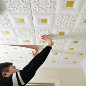 Hanging ceiling wallpaper