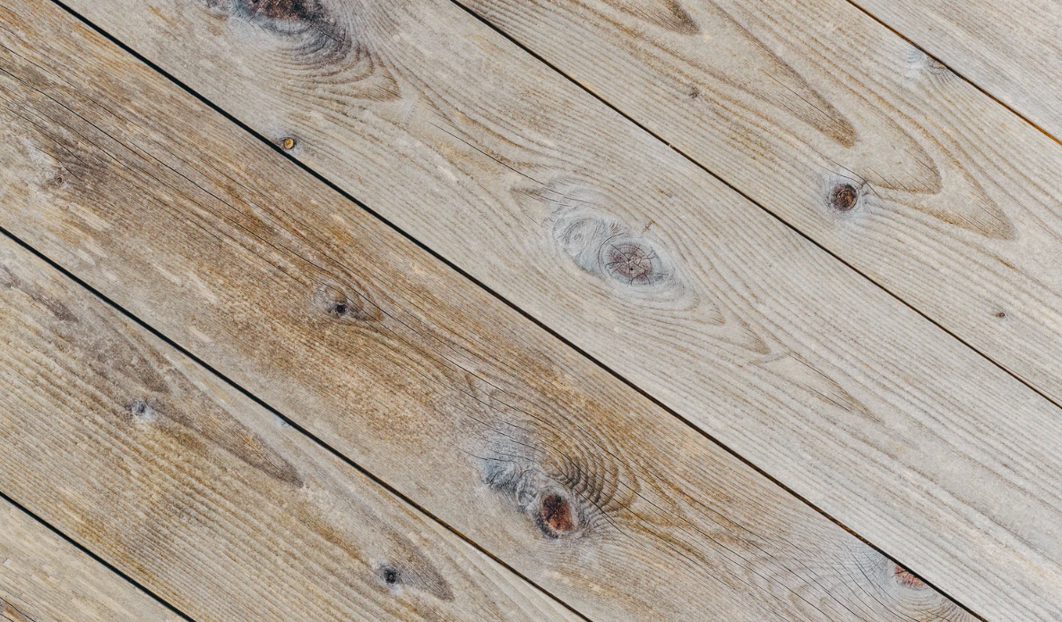 Brown sun-bleached wooden planks