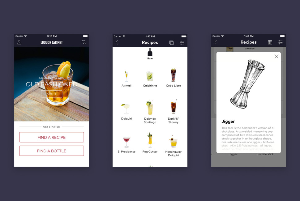 Liquor Cabinet app