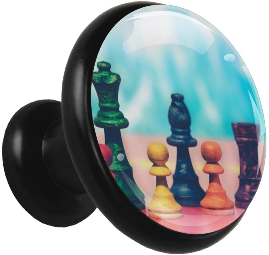 Colorful chess cabinet drawer knob