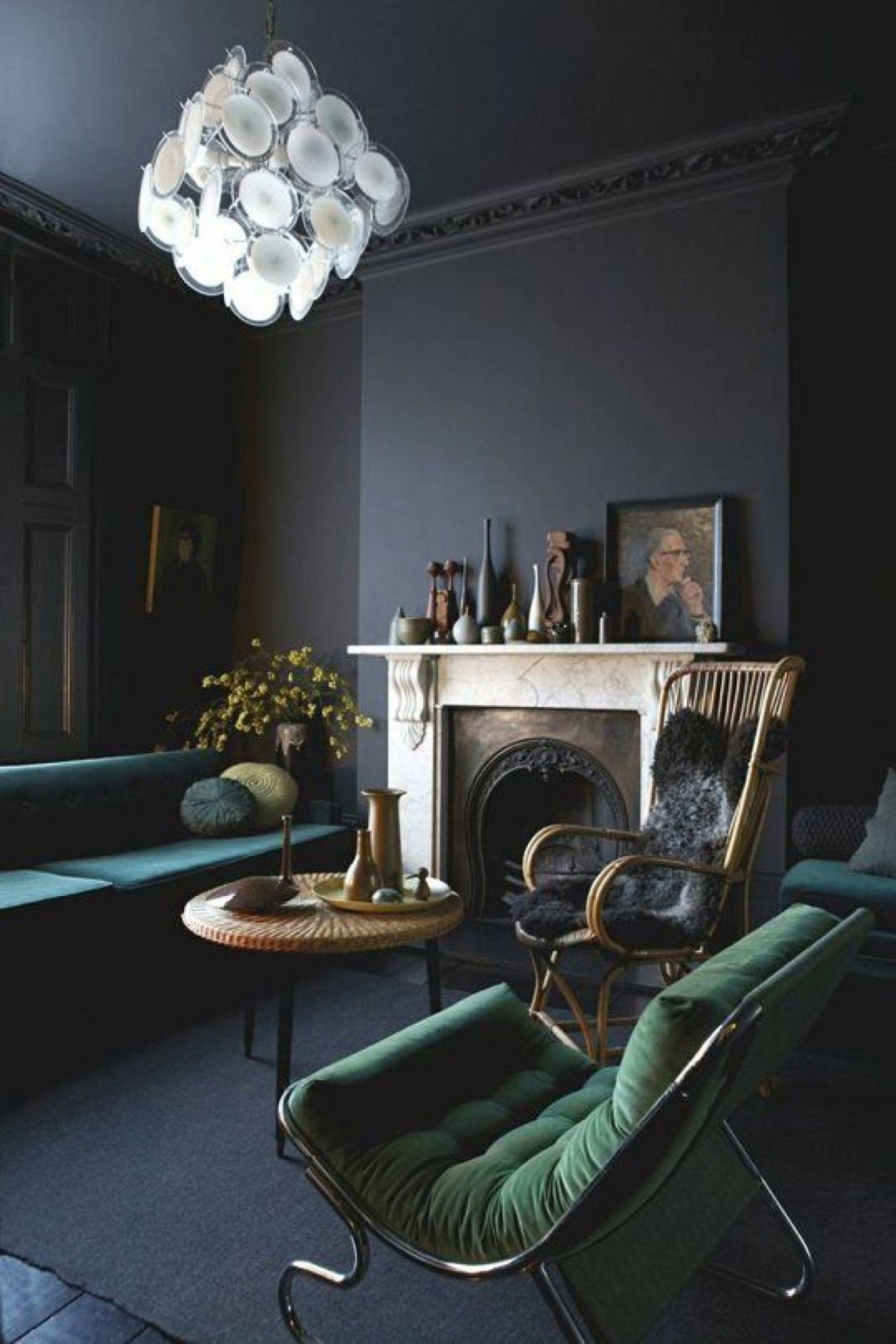 Modern Victorian living room interior