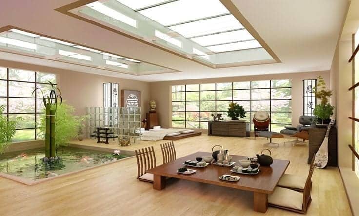 Japanese inspired interior design