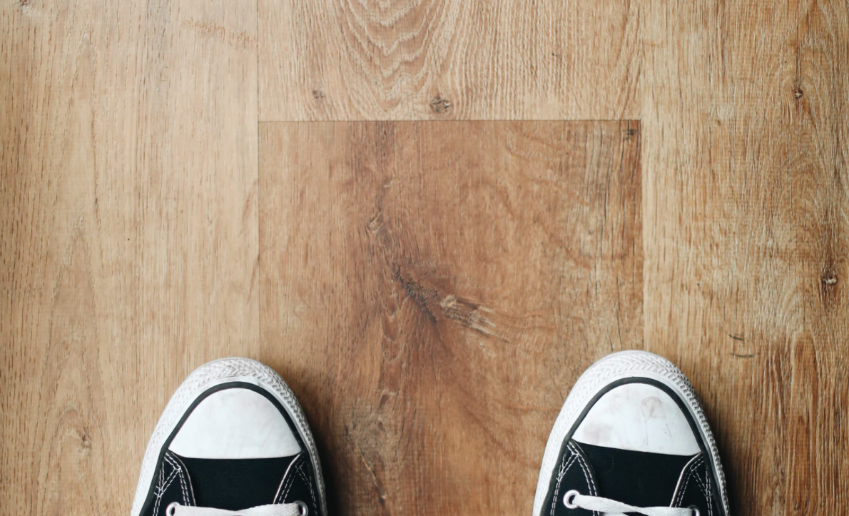 Standing on wooden floors