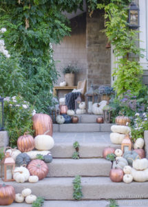 Fall porch decorating