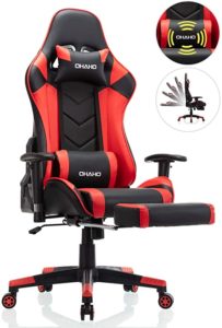 Gaming chair with footrest