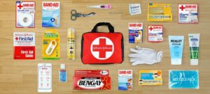 Essentials in a first aid kit
