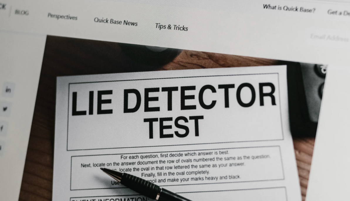 Lie detector test on paper